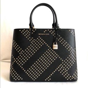 MICHAEL KORS ADELE GROMMET TOTE BAG